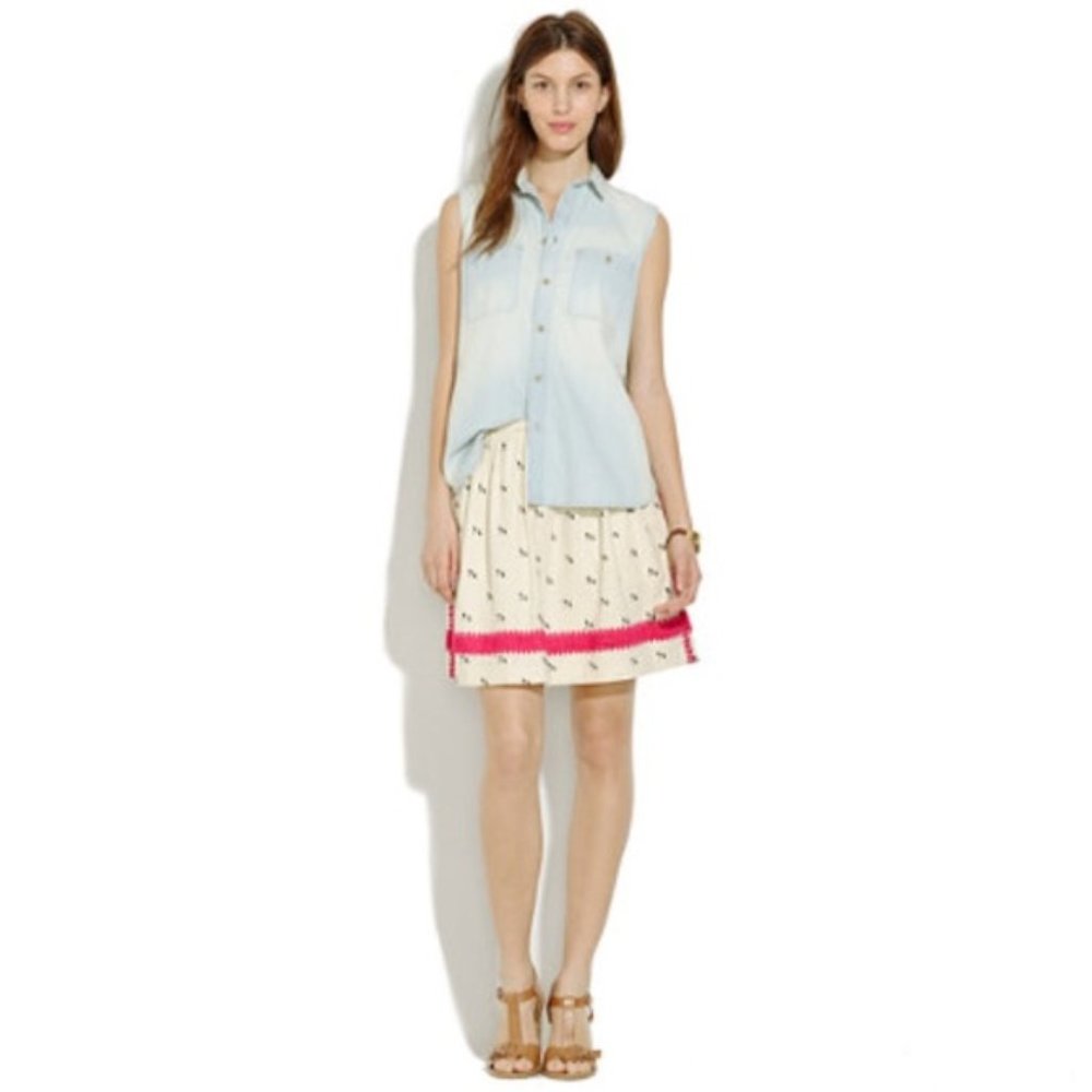 2 for 10 Madewell s12 linen skirt w pockets
